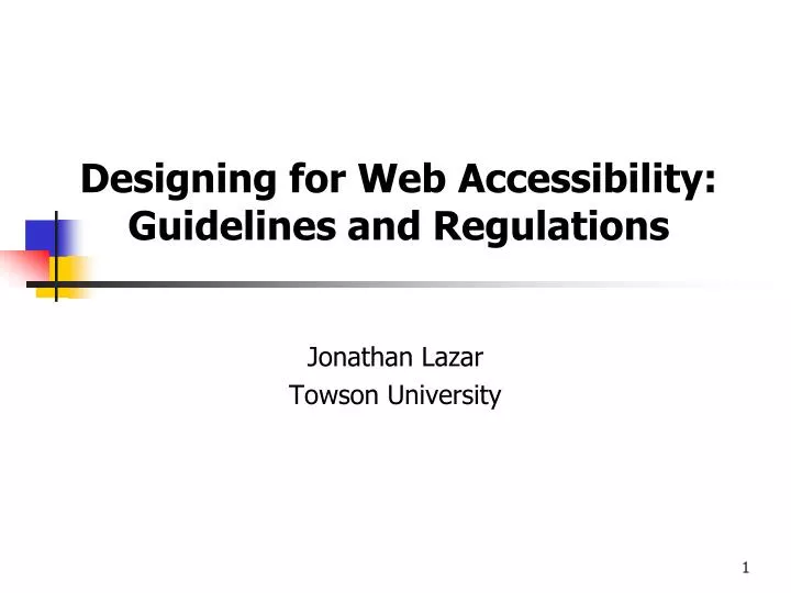 designing for web accessibility guidelines and regulations
