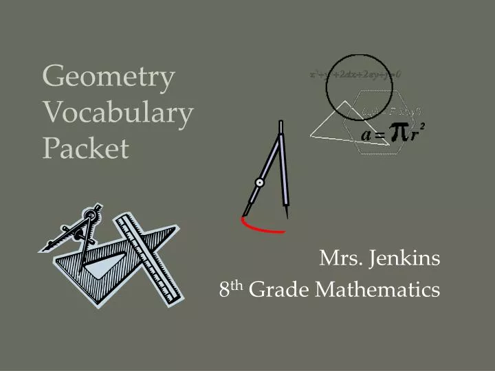 geometry vocabulary packet