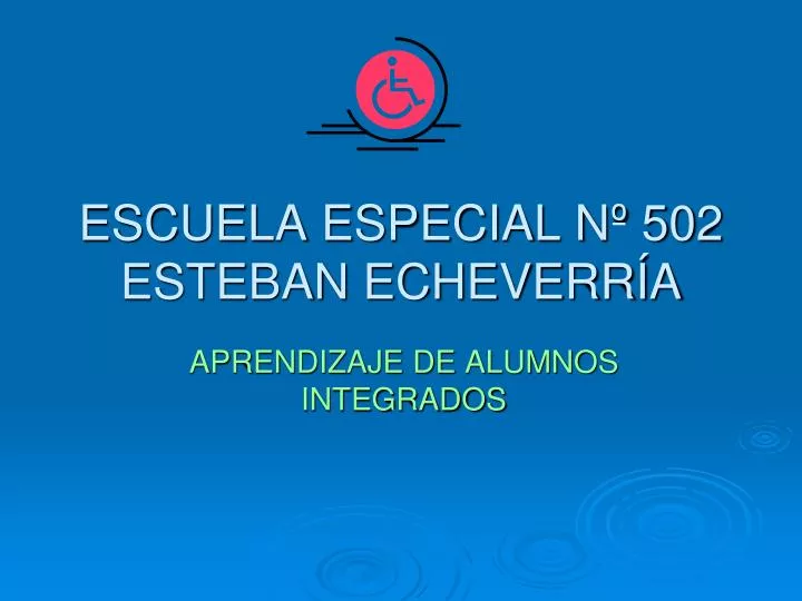 escuela especial n 502 esteban echeverr a