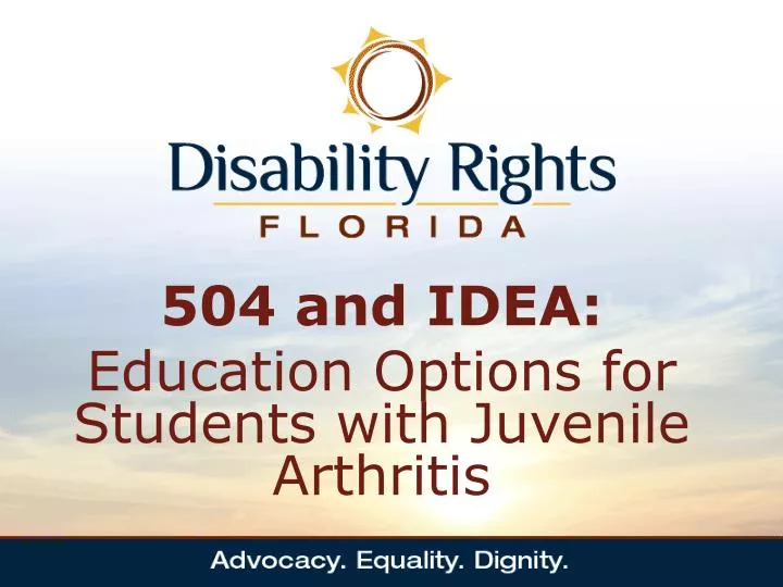 504 and idea education options for students with juvenile arthritis