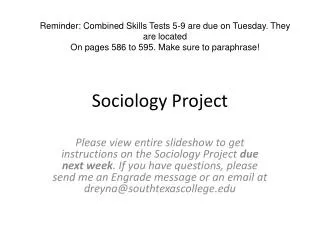 Sociology Project