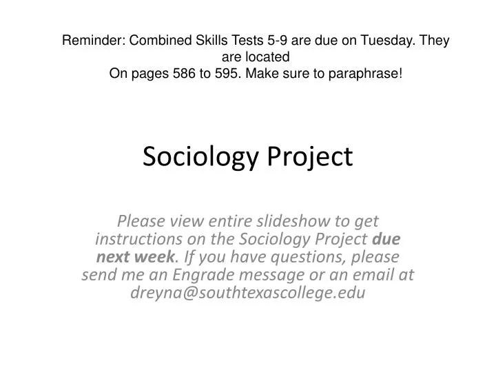 sociology project