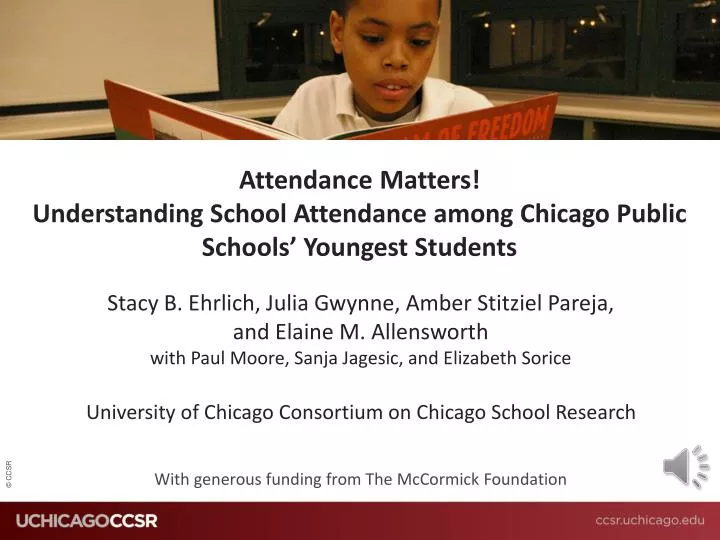 attendance matters understanding school attendance among chicago public schools youngest students