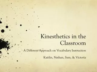 Kinesthetics in the Classroom