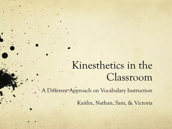 kinesthetics in the classroom