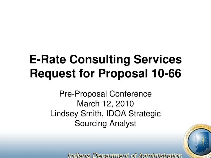 e rate consulting services request for proposal 10 66