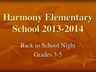 Harmony Elementary School 2013-2014