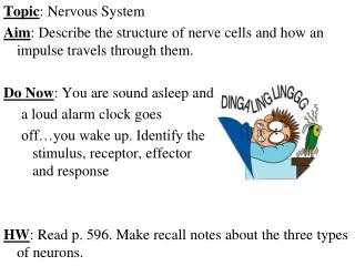 Topic : Nervous System