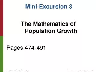 The Mathematics of Population Growth Pages 474-491