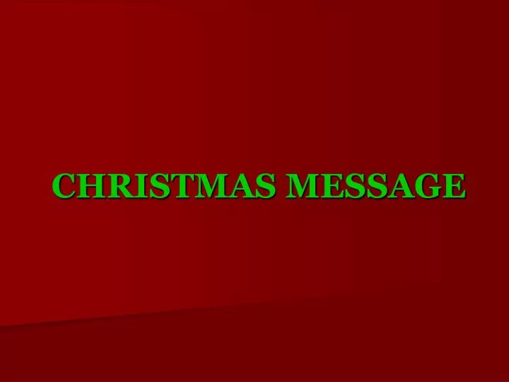 christmas message