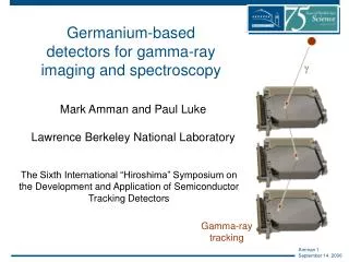 Germanium-based detectors for gamma-ray imaging and spectroscopy