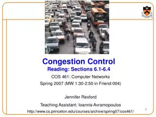 Congestion Control Reading: Sections 6.1-6.4