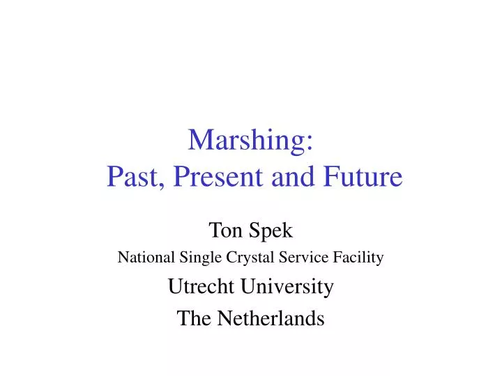 marshing past present and future