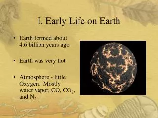 I. Early Life on Earth