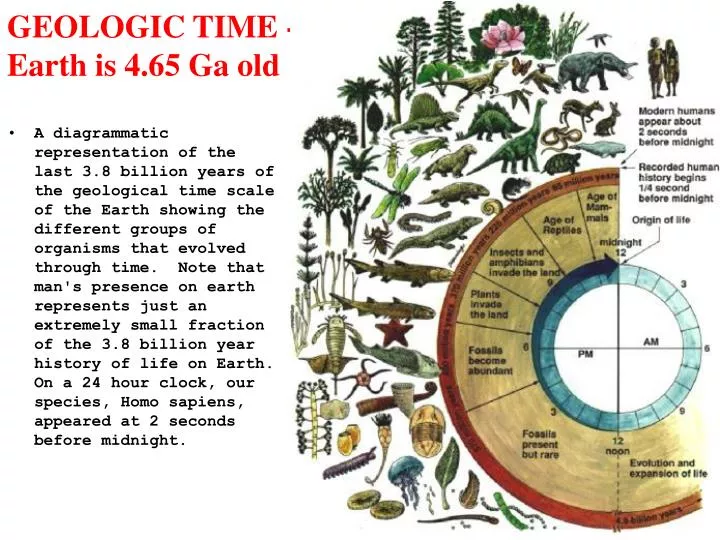 geologic time earth is 4 65 ga old