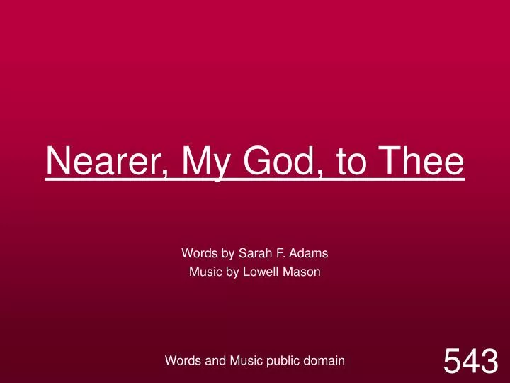 nearer my god to thee