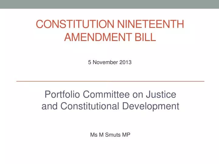 constitution nineteenth amendment bill