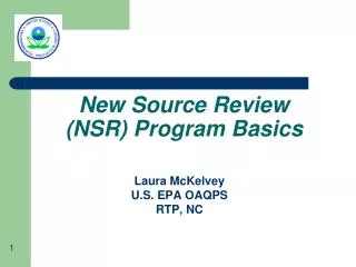 New Source Review (NSR) Program Basics