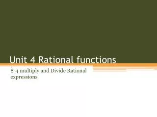Unit 4 Rational functions