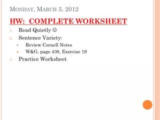 Monday, March 5, 2012
