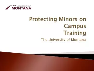 Protecting Minors on Campus Training