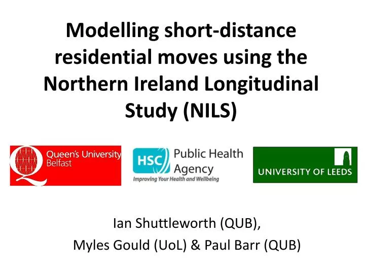modelling short distance residential moves using the northern ireland longitudinal study nils
