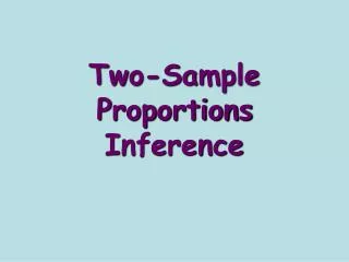 Two-Sample Proportions Inference