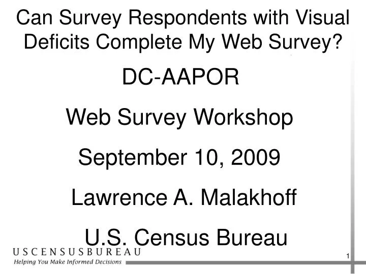can survey respondents with visual deficits complete my web survey