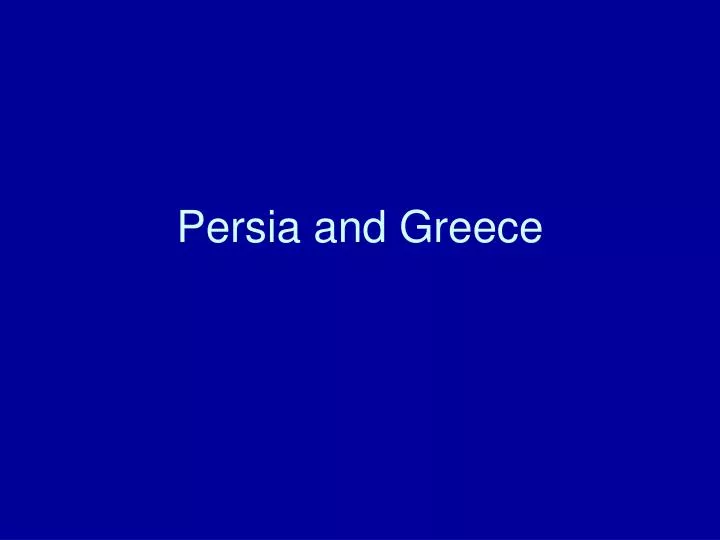 persia and greece