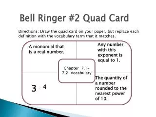 Bell Ringer #2 Quad Card