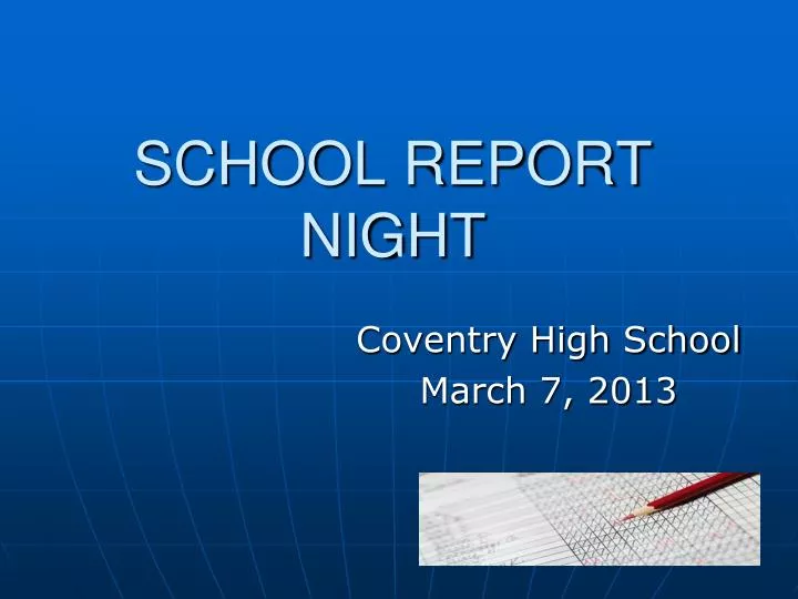 school report night
