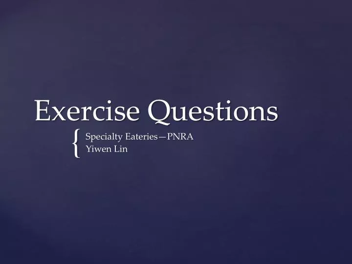 exercise questions