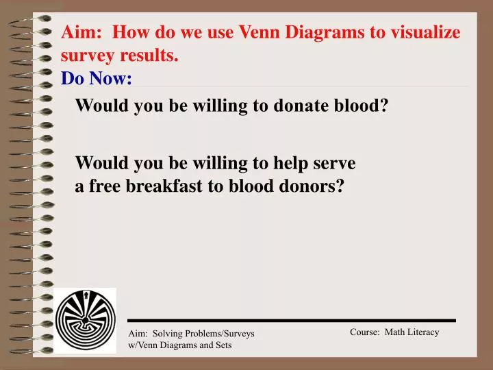 aim how do we use venn diagrams to visualize survey results