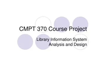 CMPT 370 Course Project