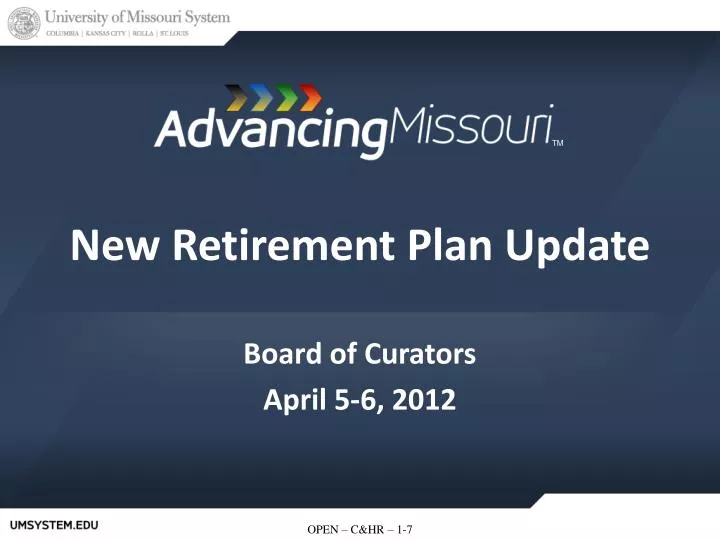 new retirement plan update