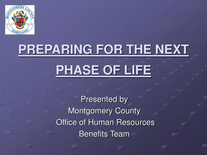 preparing for the next phase of life
