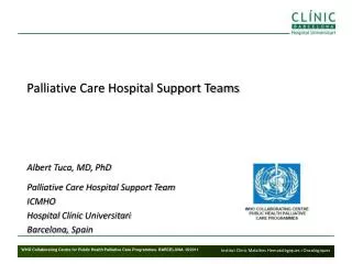 Palliative Care Hospital Support Teams