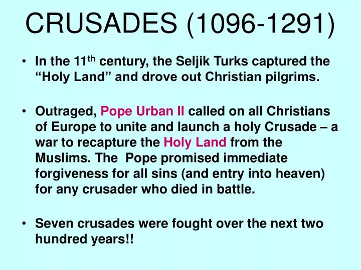 crusades 1096 1291
