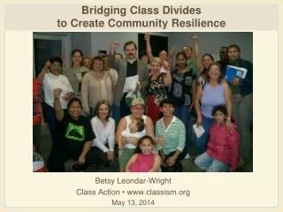 Bridging Class Divides to Create Community Resilience