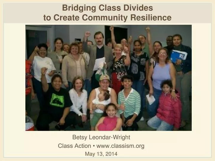 bridging class divides to create community resilience