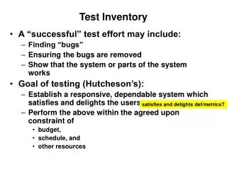 Test Inventory