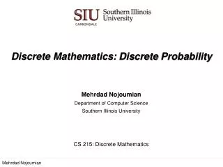 Discrete Mathematics : Discrete Probability