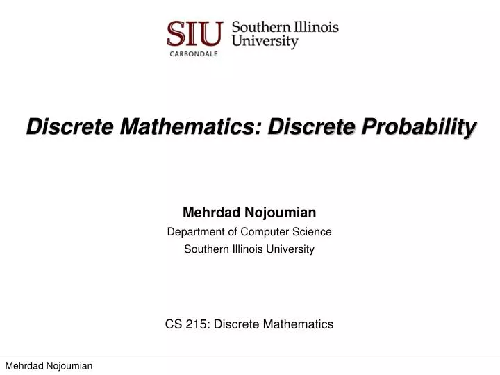 discrete mathematics discrete probability
