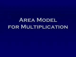 Area Model for Multiplication