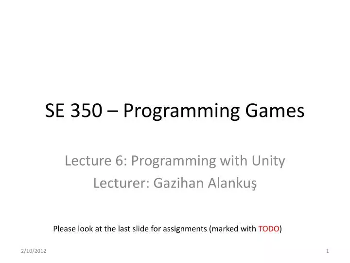 se 350 programming games