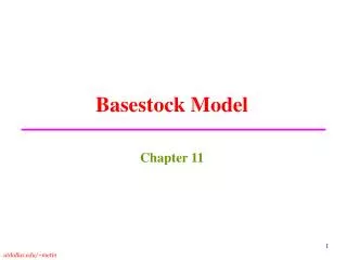 Basestock Model