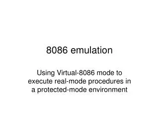 8086 emulation