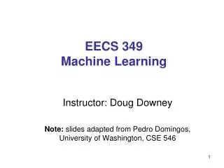 EECS 349 Machine Learning