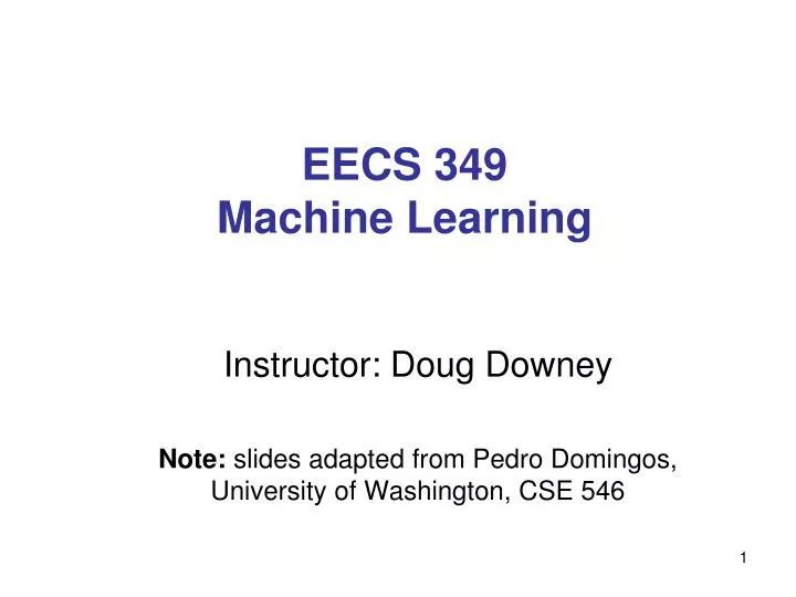 eecs 349 machine learning