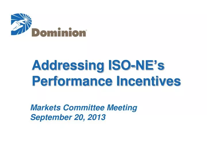 addressing iso ne s performance incentives
